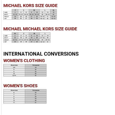 michael kors 0mk2103 size|Michael Kors Shoe Size Charts.